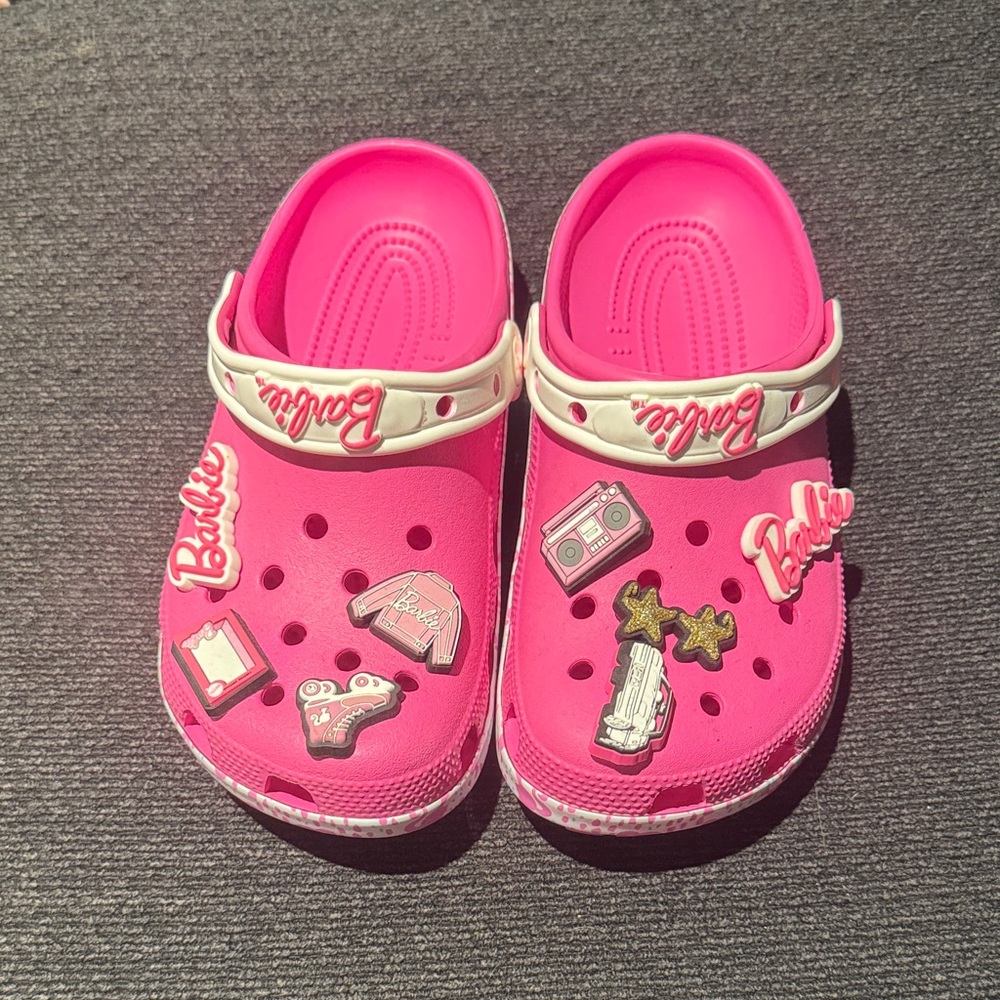 NO LONGER SOLD CROCS BARBIE Pink with Fun Charms